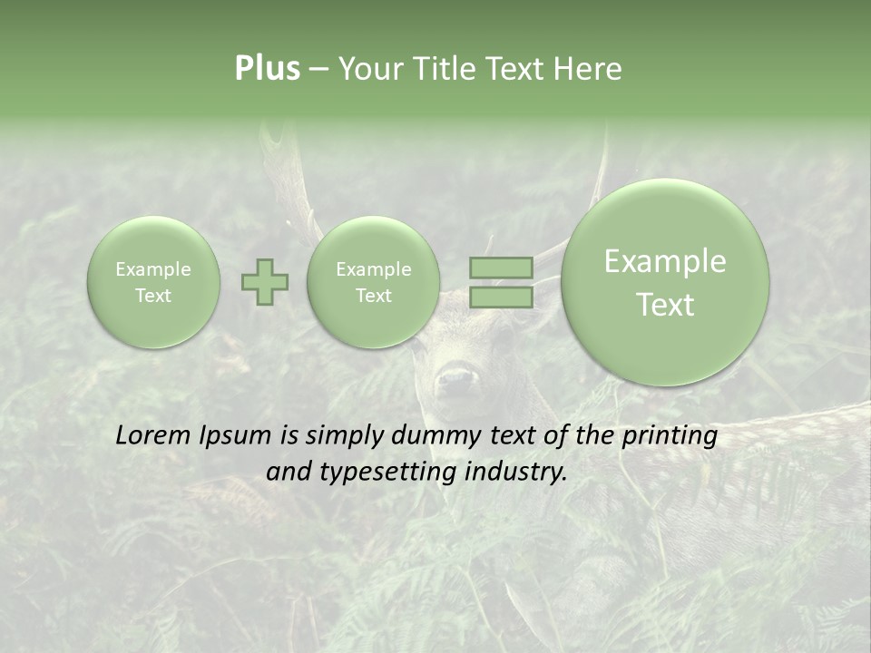 A Deer Standing In The Middle Of A Forest PowerPoint Template