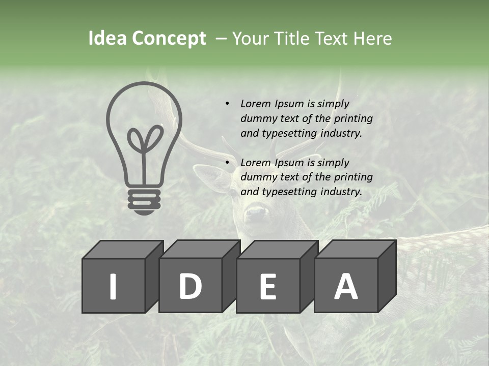 A Deer Standing In The Middle Of A Forest PowerPoint Template