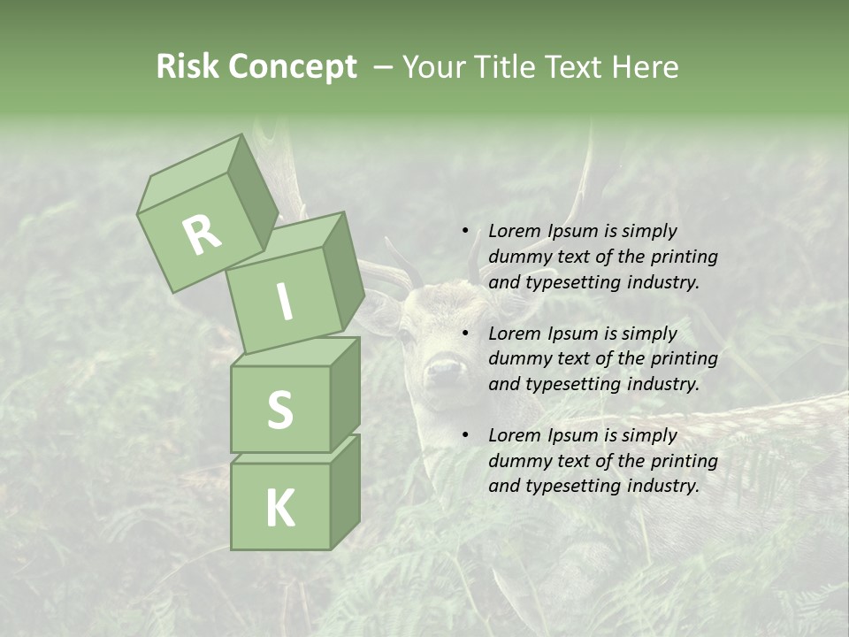 A Deer Standing In The Middle Of A Forest PowerPoint Template