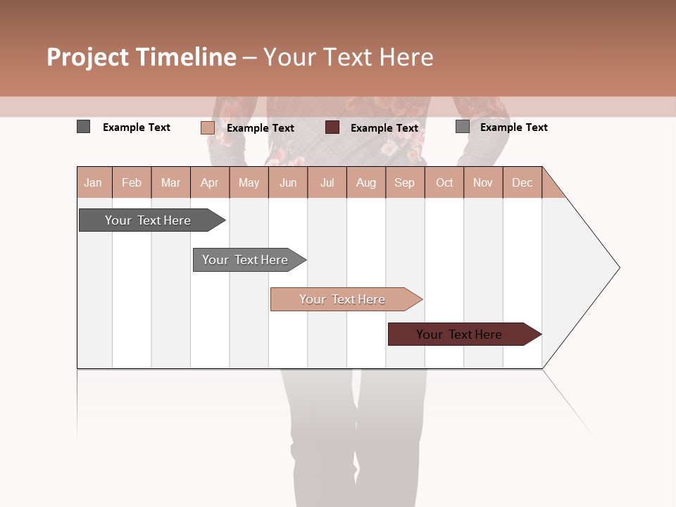 A Woman Standing In Front Of A Brown And White Background PowerPoint Template