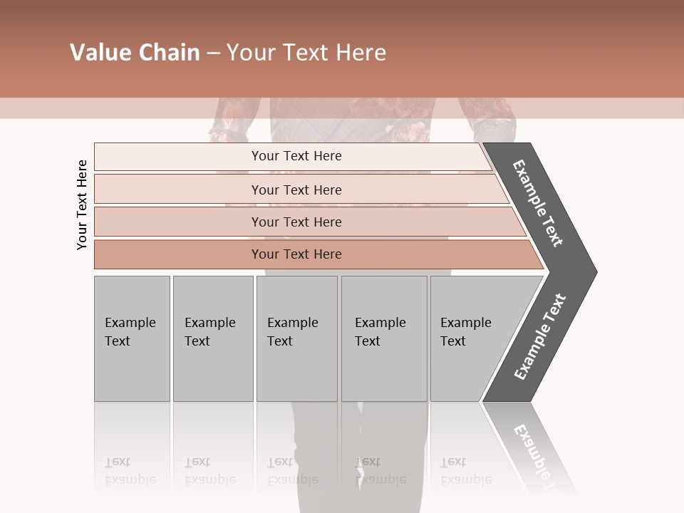 A Woman Standing In Front Of A Brown And White Background PowerPoint Template