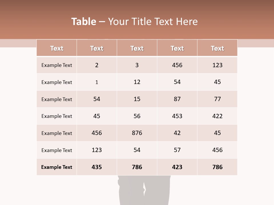 A Woman Standing In Front Of A Brown And White Background PowerPoint Template