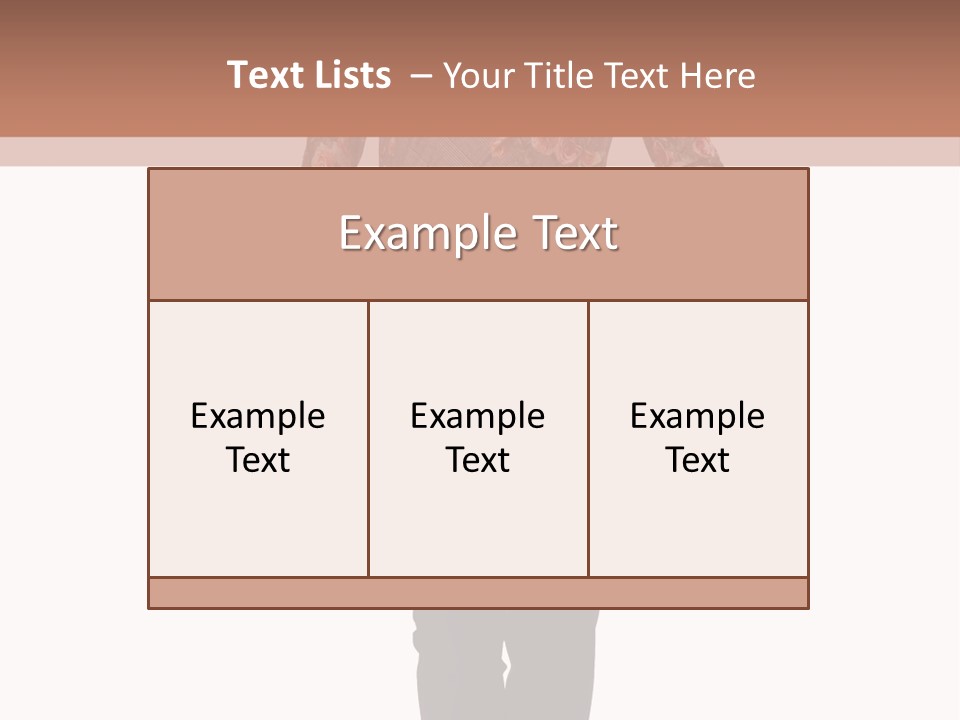 A Woman Standing In Front Of A Brown And White Background PowerPoint Template