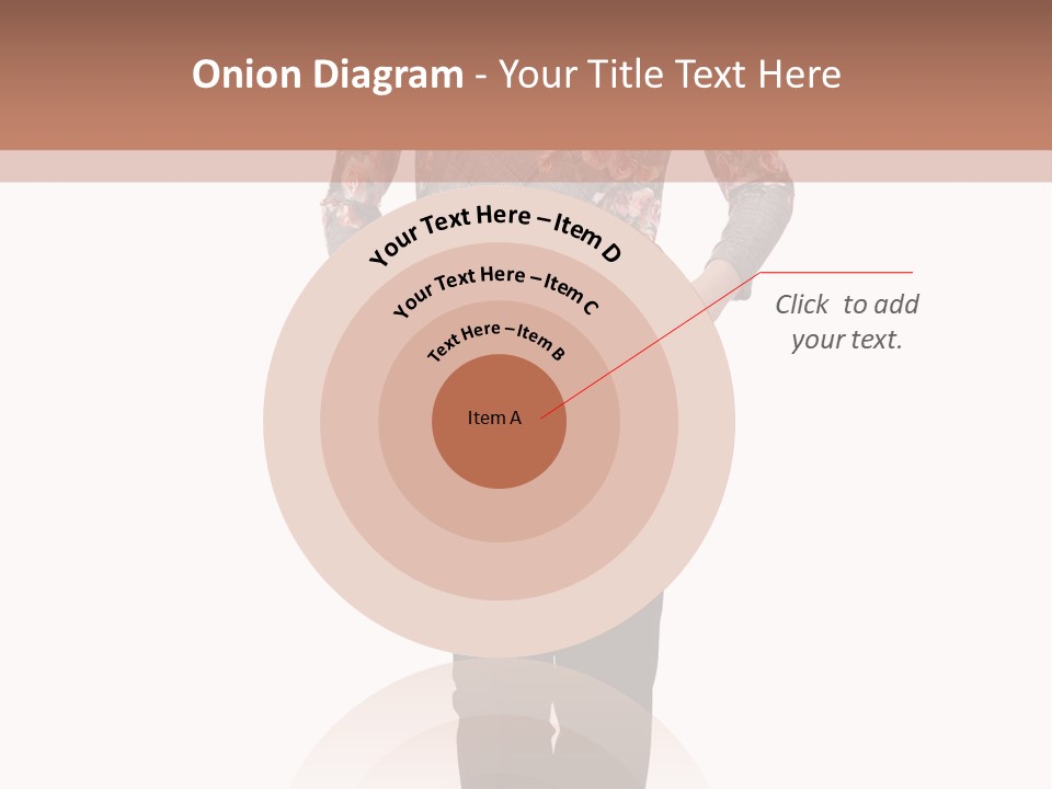 A Woman Standing In Front Of A Brown And White Background PowerPoint Template