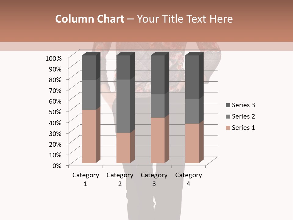 A Woman Standing In Front Of A Brown And White Background PowerPoint Template