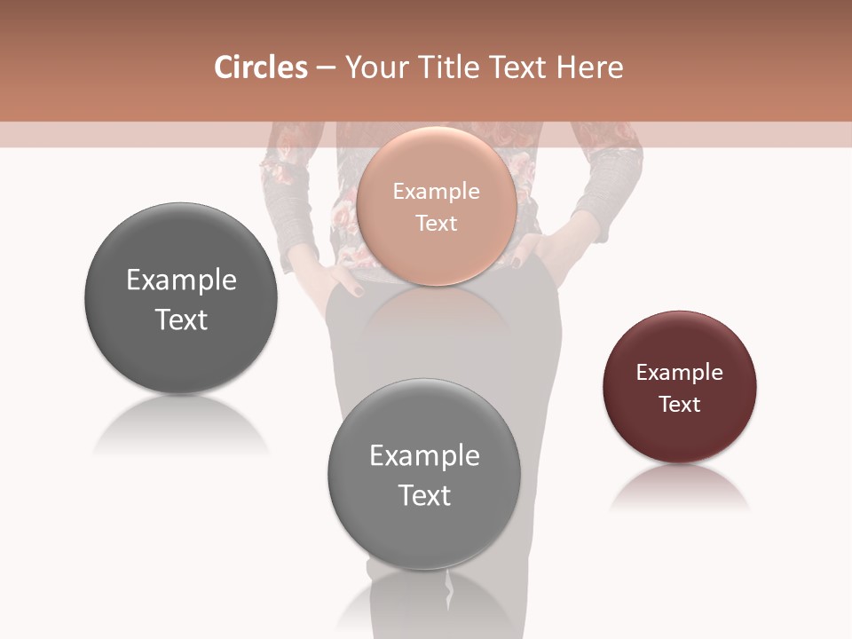 A Woman Standing In Front Of A Brown And White Background PowerPoint Template