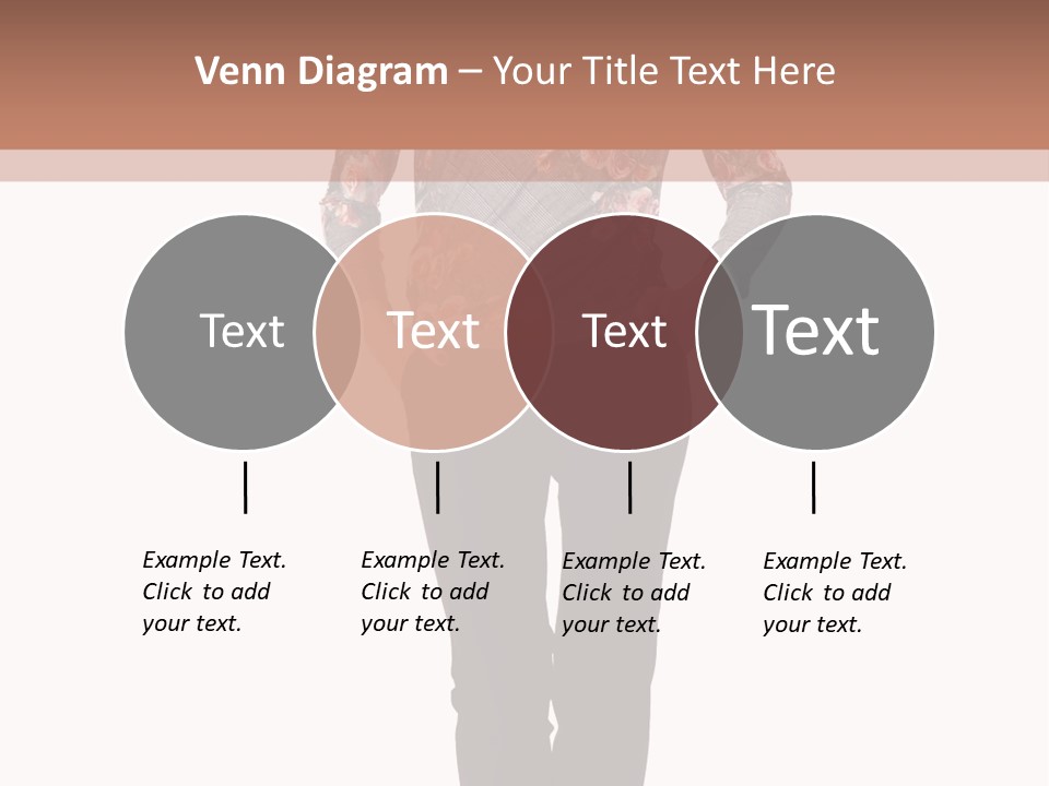 A Woman Standing In Front Of A Brown And White Background PowerPoint Template