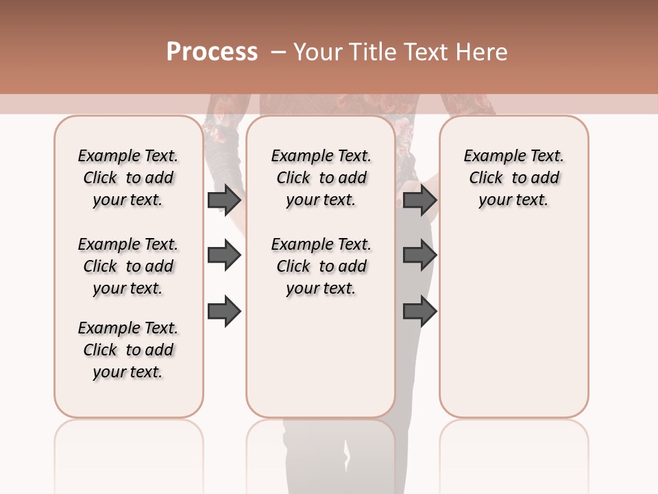 A Woman Standing In Front Of A Brown And White Background PowerPoint Template