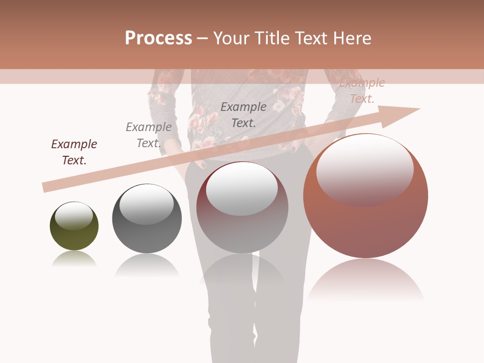 A Woman Standing In Front Of A Brown And White Background PowerPoint Template