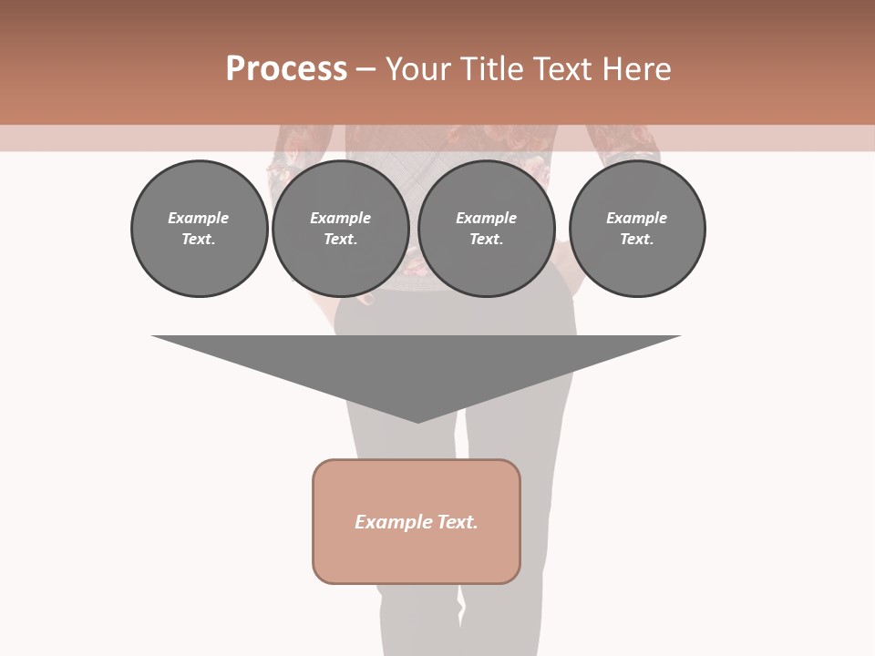 A Woman Standing In Front Of A Brown And White Background PowerPoint Template