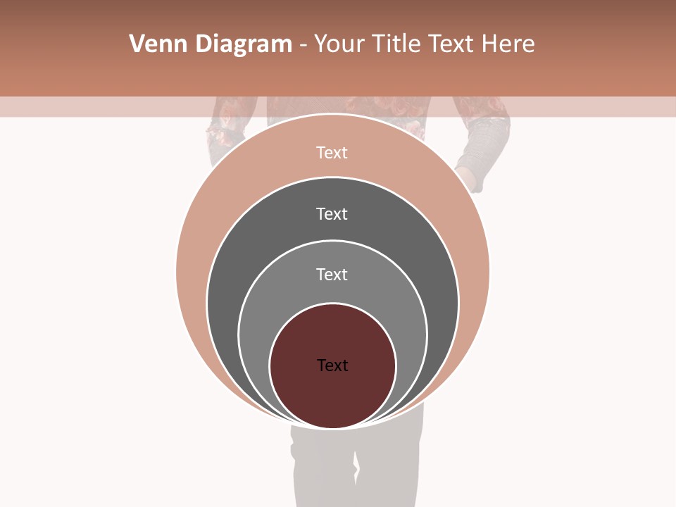 A Woman Standing In Front Of A Brown And White Background PowerPoint Template
