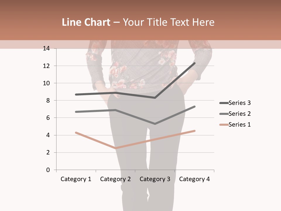 A Woman Standing In Front Of A Brown And White Background PowerPoint Template