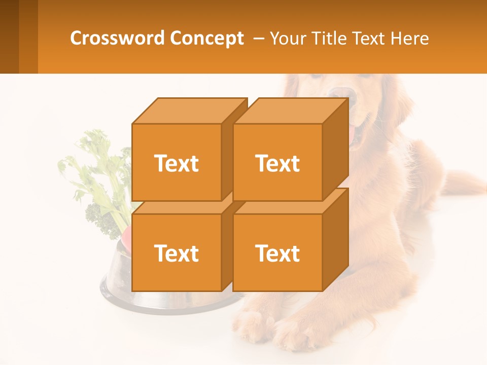 A Dog Sitting Next To A Bowl Of Vegetables PowerPoint Template