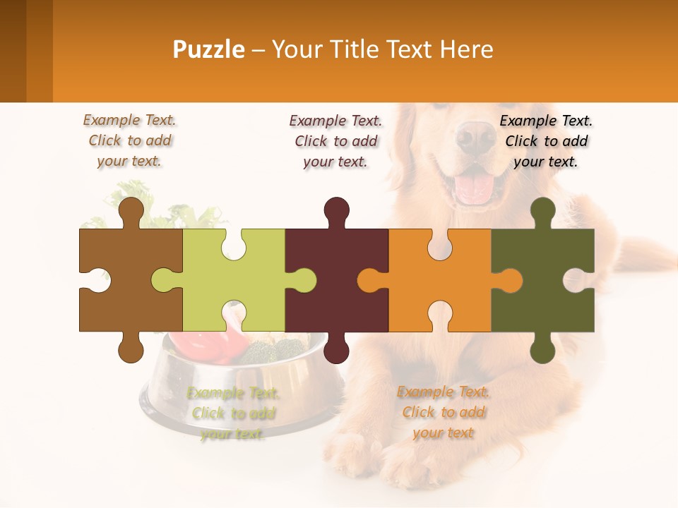 A Dog Sitting Next To A Bowl Of Vegetables PowerPoint Template