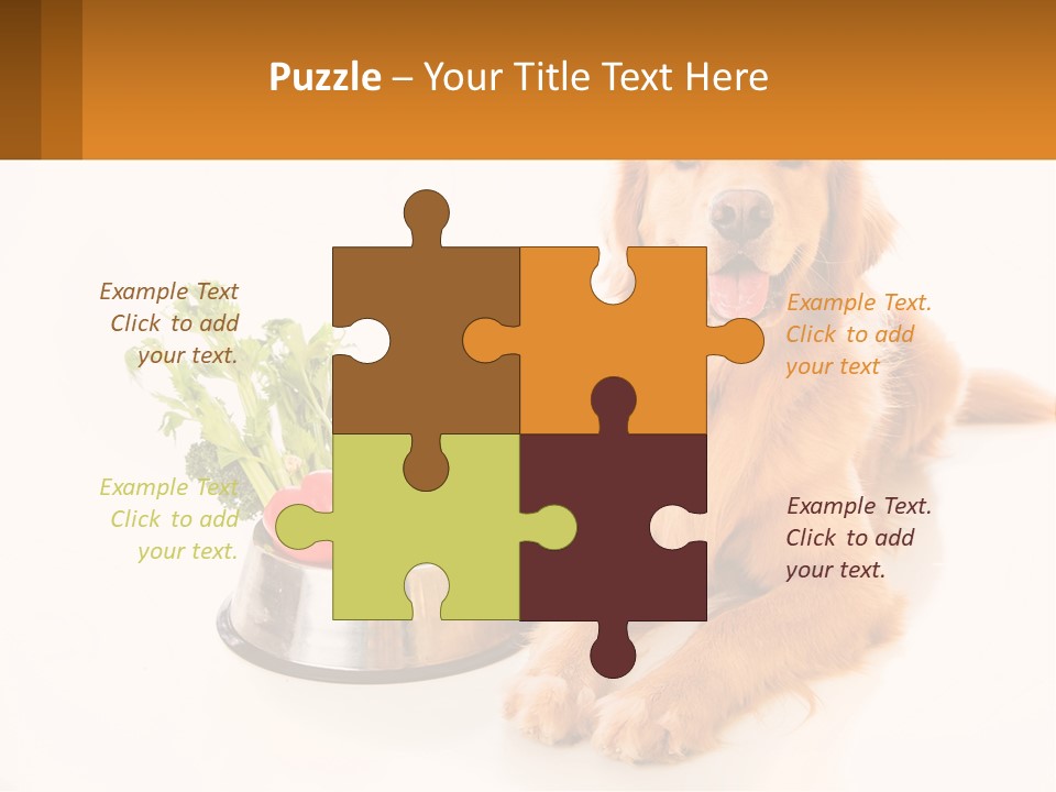 A Dog Sitting Next To A Bowl Of Vegetables PowerPoint Template