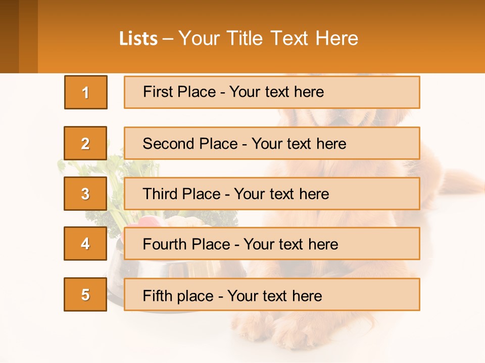 A Dog Sitting Next To A Bowl Of Vegetables PowerPoint Template