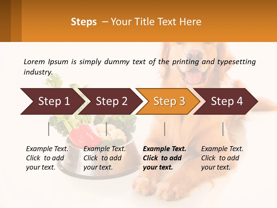 A Dog Sitting Next To A Bowl Of Vegetables PowerPoint Template