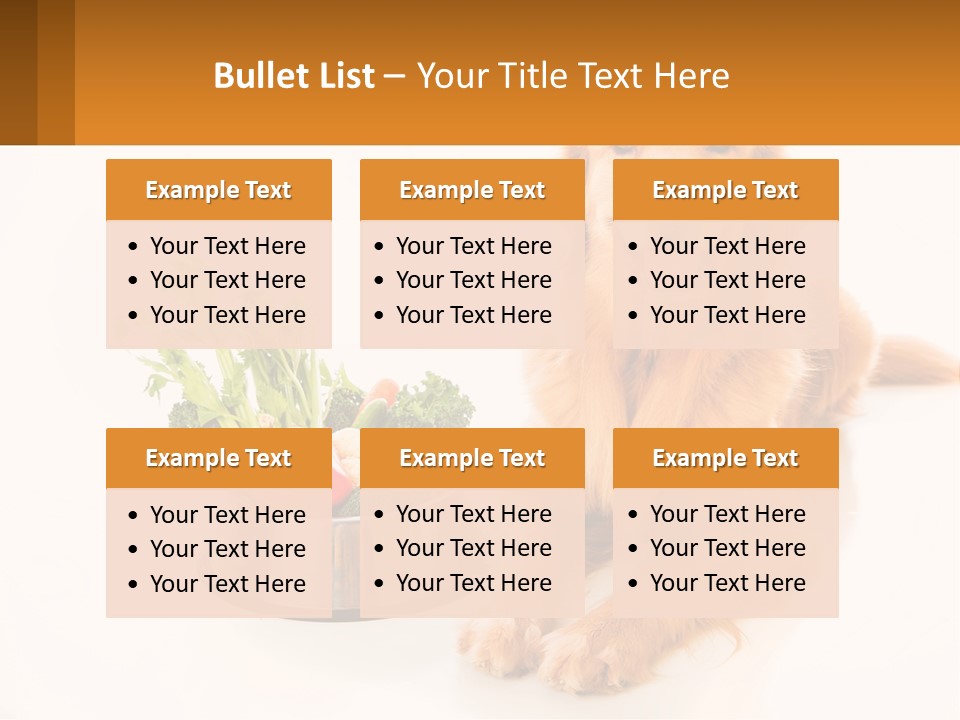 A Dog Sitting Next To A Bowl Of Vegetables PowerPoint Template