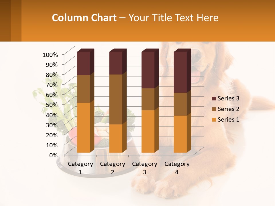 A Dog Sitting Next To A Bowl Of Vegetables PowerPoint Template