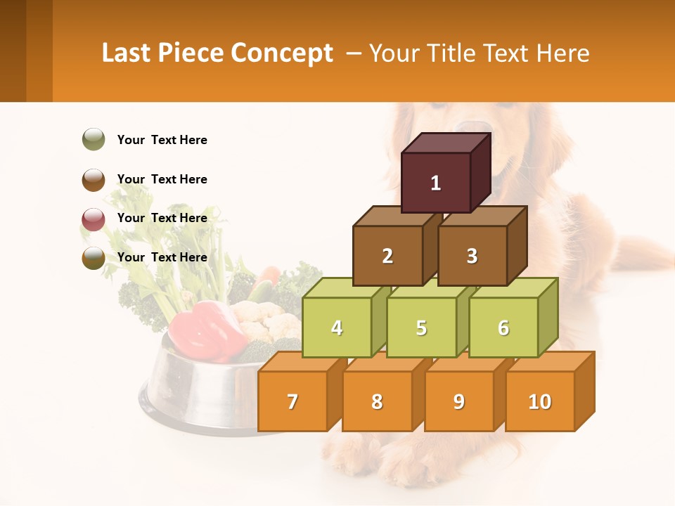 A Dog Sitting Next To A Bowl Of Vegetables PowerPoint Template