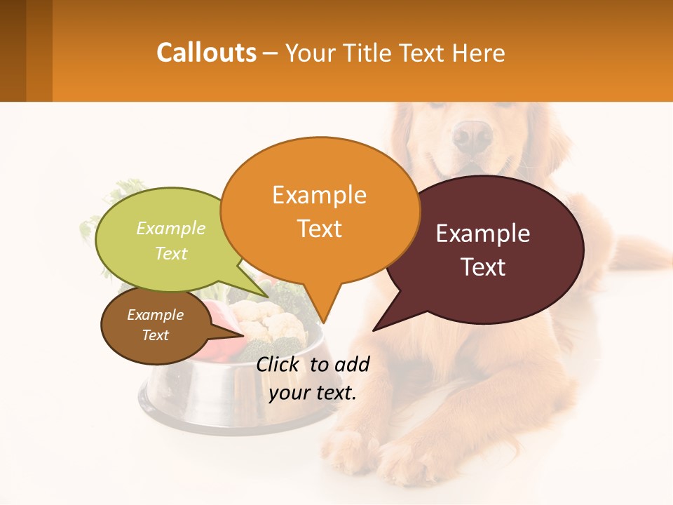 A Dog Sitting Next To A Bowl Of Vegetables PowerPoint Template