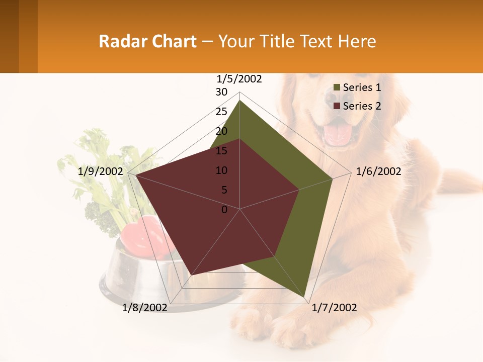 A Dog Sitting Next To A Bowl Of Vegetables PowerPoint Template