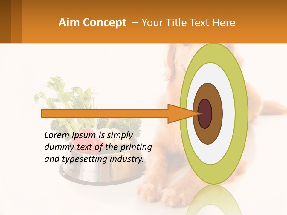 A Dog Sitting Next To A Bowl Of Vegetables PowerPoint Template