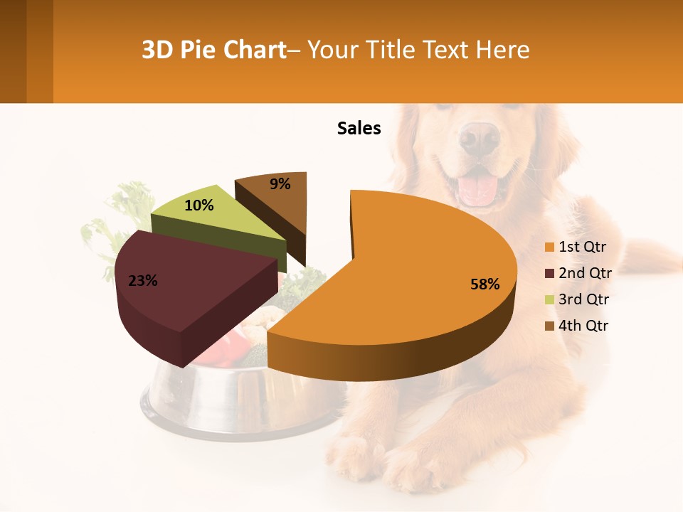 A Dog Sitting Next To A Bowl Of Vegetables PowerPoint Template