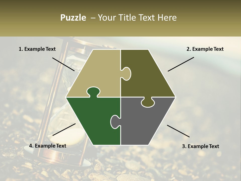 An Hourglass Sitting On Top Of A Pile Of Rocks PowerPoint Template