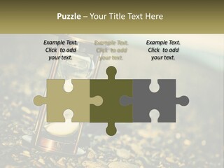 An Hourglass Sitting On Top Of A Pile Of Rocks PowerPoint Template