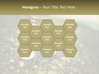 An Hourglass Sitting On Top Of A Pile Of Rocks PowerPoint Template