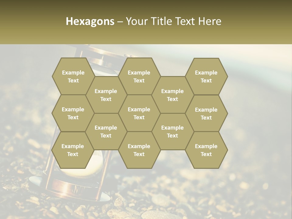 An Hourglass Sitting On Top Of A Pile Of Rocks PowerPoint Template