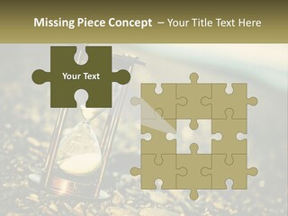 An Hourglass Sitting On Top Of A Pile Of Rocks PowerPoint Template