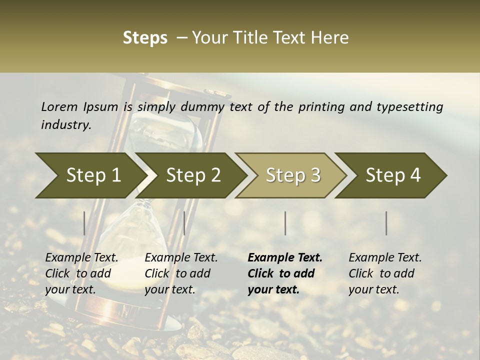An Hourglass Sitting On Top Of A Pile Of Rocks PowerPoint Template