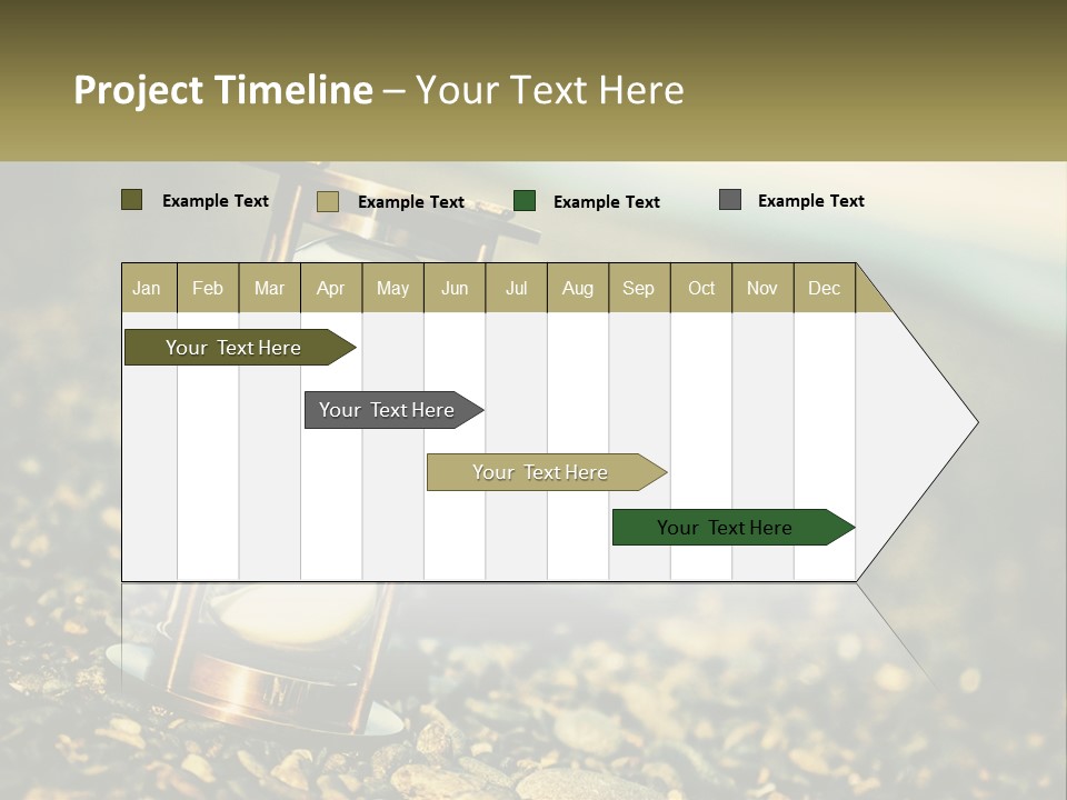 An Hourglass Sitting On Top Of A Pile Of Rocks PowerPoint Template