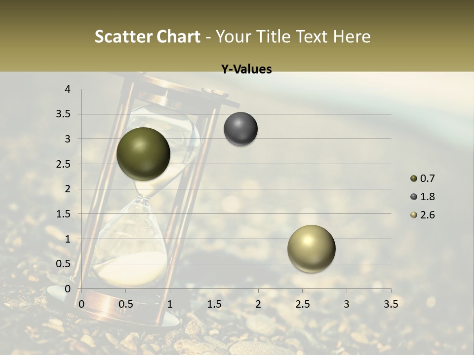 An Hourglass Sitting On Top Of A Pile Of Rocks PowerPoint Template