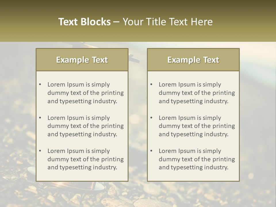An Hourglass Sitting On Top Of A Pile Of Rocks PowerPoint Template