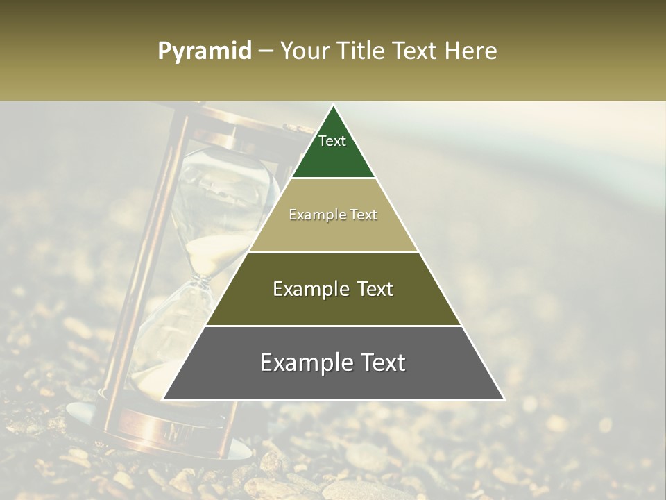 An Hourglass Sitting On Top Of A Pile Of Rocks PowerPoint Template