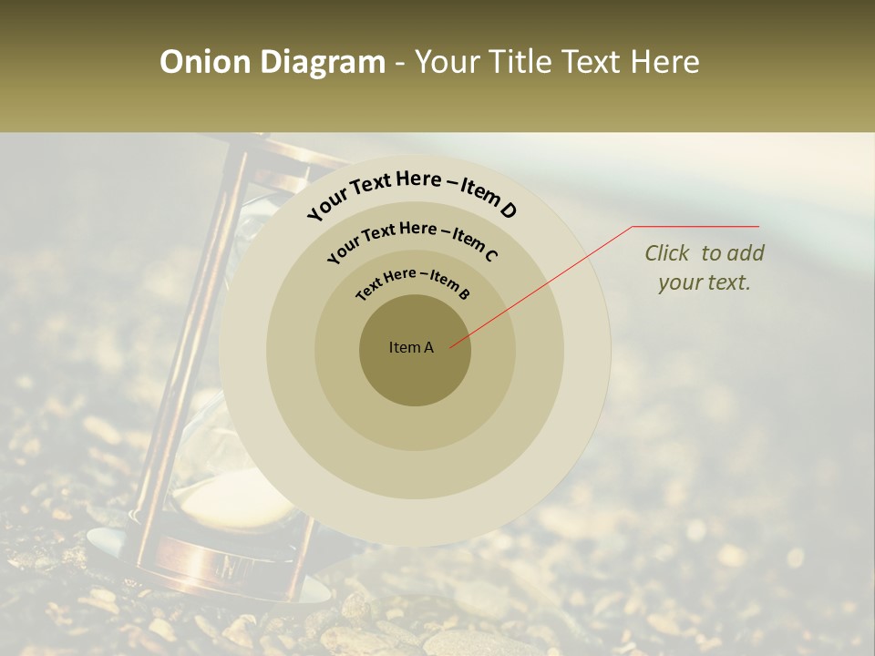 An Hourglass Sitting On Top Of A Pile Of Rocks PowerPoint Template