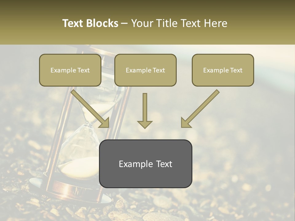 An Hourglass Sitting On Top Of A Pile Of Rocks PowerPoint Template
