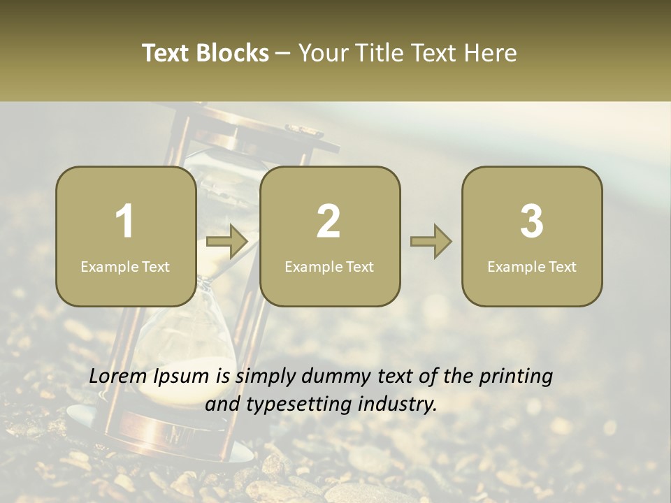 An Hourglass Sitting On Top Of A Pile Of Rocks PowerPoint Template