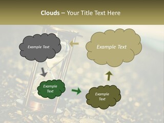 An Hourglass Sitting On Top Of A Pile Of Rocks PowerPoint Template