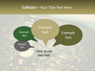 An Hourglass Sitting On Top Of A Pile Of Rocks PowerPoint Template
