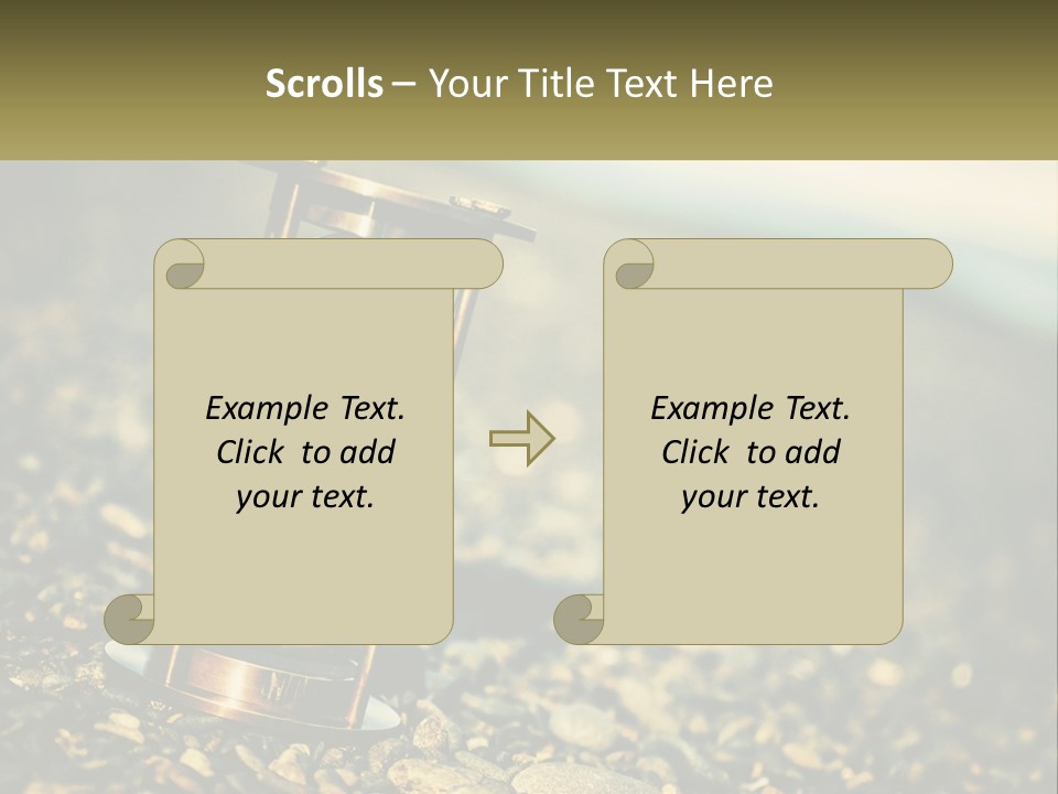 An Hourglass Sitting On Top Of A Pile Of Rocks PowerPoint Template