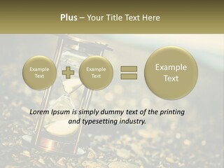 An Hourglass Sitting On Top Of A Pile Of Rocks PowerPoint Template