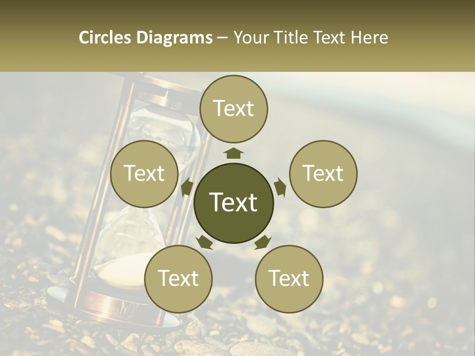An Hourglass Sitting On Top Of A Pile Of Rocks PowerPoint Template