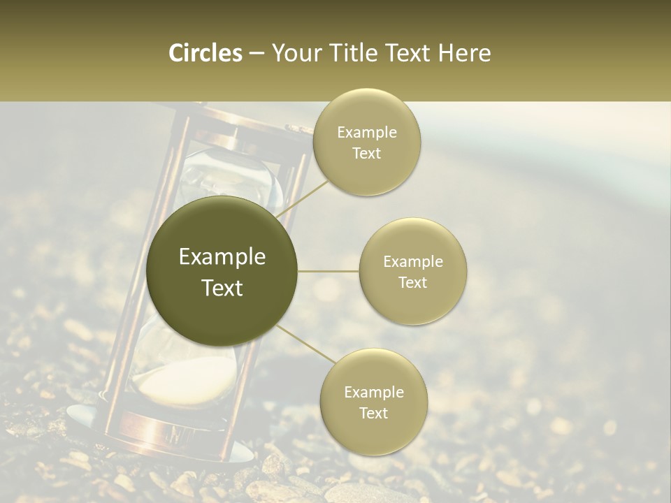 An Hourglass Sitting On Top Of A Pile Of Rocks PowerPoint Template