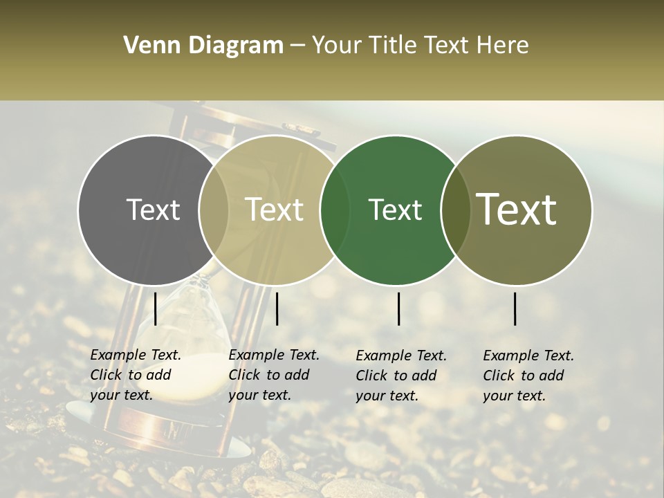 An Hourglass Sitting On Top Of A Pile Of Rocks PowerPoint Template