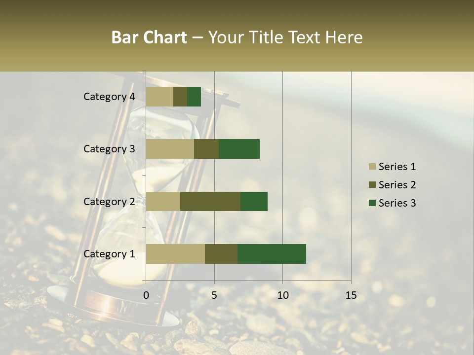 An Hourglass Sitting On Top Of A Pile Of Rocks PowerPoint Template