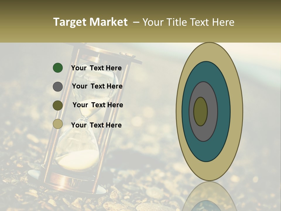 An Hourglass Sitting On Top Of A Pile Of Rocks PowerPoint Template